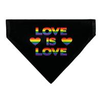 Buckle-Down Love is Love Heart Black Rainbow Black Slip On CollarÊBandana Only