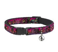 Buckle-Down Love Kills C/U Pink Breakaway Cat Collar, 1/2" x 8-12"/Medium