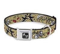 Buckle-Down Lucky Tan - Collar para Perro, tamaño mediano/11-17