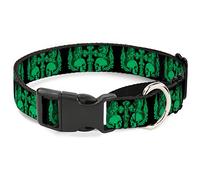 Buckle-Down Martingale - Collar para Perro, diseño de Calaveras de Mohawk, sin Estrella