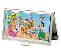Buckle-Down Men's Business Card Holder-The Flintstones, Multicolor, 3.7" x 2.5"