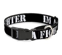 Buckle-Down MGC-W30933-WS I'm A Fighter - Collar para Perro, Color Negro y Blanco