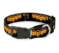 Buckle-Down MGC-W31011-S~Jack-O'-Lanterns/Haunted House - Collar para Perro, Color Negro y Amarillo