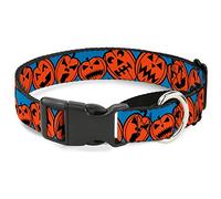 Buckle-Down MGC-W31012-M Jack-O'-Lanterns Blue Martingale Collar para Perro, tamaño Mediano