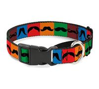 Buckle-Down MGC-W31365-M Mustaches - Collar para Perro, Multicolor, Color Negro