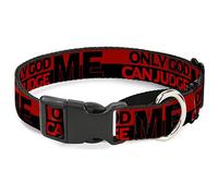 Buckle-Down MGC-W31563-WS Only God Can Judge Me/Stripe - Collar para Perro, Color Rojo, Negro y Rojo