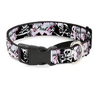 Buckle-Down MGC-W31689-WS - Corazón de Princesa con Calaveras, diseño de corazón, Talla pequeña, Color Blanco y Negro