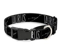 Buckle-Down MGC-W32644-WS Zodiac Taurus/Constellation - Collar para Perro, Color Negro y Blanco