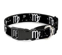 Buckle-Down MGC-W32657-WS Zodiac Virgo Símbolo/Constellaciones Negro/Blanco Martingale Collar de Perro, Pequeño