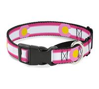 Buckle-Down MGC-W35528-WL Colorado Flags7 - Collar Grande para Perro (Rosa/Blanco/Rosa Claro/Amarillo)