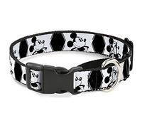 Buckle-Down MGC-WDY143-WM Martingale - Película Protectora para Perro, diseño de Mickey de pie, Color Blanco y Negro, 3,81 cm de Ancho y 40,64 cm de Ancho