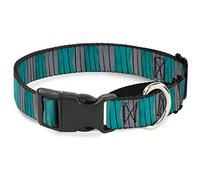 Buckle-Down MGC-WDY327-WS Martingale - Collar para Perro, diseño de Rayas de Gato, Color Gris, Verde y Negro