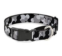 Buckle-Down MGC-WDY349-WM Martingale - Collar para Perro, diseño de Mickey Mouse, apilado, Color Negro y Gris, 3,8 cm x 40 cm x 58 cm