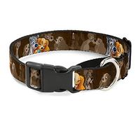 Buckle-Down MGC-WDY372-S® - Collar y Trampa para Perro Martingale de 2 Posiciones/Espaguetis de Color marrón, Cuello pequeño de 2,54 cm x 22,86 cm