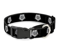 Buckle-Down MGC-WSN005-WL - Collar para Perro (Cuello Grande, 45,72 cm), Color Negro y Blanco