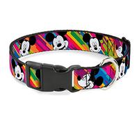 Buckle Down Mickey Mouse Expressions Multicolor Blanco/Negro Plástico Clip Collar