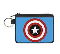 Buckle-Down Monedero de Lona Capitán América Bolsos, Multicolor, 4.25" x 3.25" para Mujer