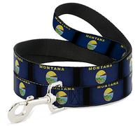 Buckle-Down Montana Flags2 Pet Leash, 6' x 1/2"