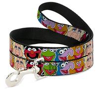 Buckle-Down Muppets Faces C/U Black Pet Leash, 6" x 1.5"