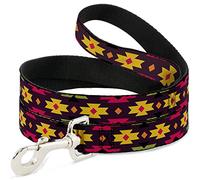 Buckle-Down Navajo - Correa para Mascota, Color Naranja/Morado/Amarillo/Rosa/Verde/Negro, 15,2 x 3,8 cm