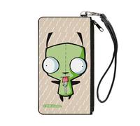 Buckle-Down Nickelodeon Invader Zim GIR Pose y Bone Tan White, Canvas, Blanco, S, Casual