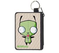 Buckle-Down Nickelodeon Invader Zim GIR Pose y Bone Tan White, Canvas, Blanco, XS, Casual