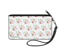 Buckle-Down Nickelodeon Invader Zim Triple GIR Pose Stack - Cartera con cremallera alrededor, color blanco, multicolor, lona, Blanco, S, Casual