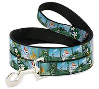 Buckle-Down Olaf Garden Scenes Pet Leash, 6" x 1/2"