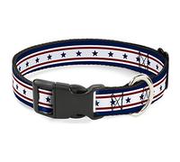 Buckle-Down PC-W30193-WL Collar de plástico con Clip, 3,81 cm de Ancho, 45,72 cm de Cuello, Americana