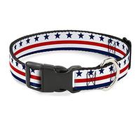 Buckle-Down PC-W30197-WM - Cuello Redondo (plástico, 3,81 cm de Ancho, 40,64 a 58,42 cm, Talla Mediana), Color Azul