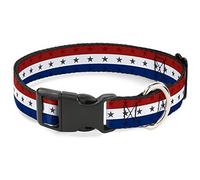 Buckle-Down PC-W30198-WL Collar de plástico con Clip, 3,81 cm de Ancho, 45,72 cm de Cuello, Americana