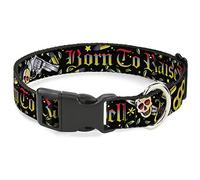 Buckle-Down PC-W30262-WL Born To Raise Hell - Cuello de Clip de plástico, Color Negro