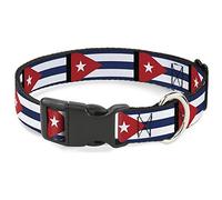 Buckle-Down PC-W30356-NS Cuba Banderas de plástico Clip Collar, Estrecho pequeño/6-9