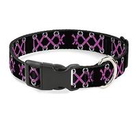 Buckle-Down PC-W30398-M - Corsé de plástico con cordón, color negro y fucsia