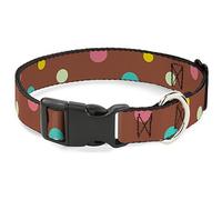 Buckle-Down PC-W30480-NS - Cuello Redondo de plástico con Clip, Puntas, 1/2" de Ancho