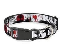 Buckle-Down PC-W30625-L - Collar de Clip de plástico, Color Blanco, Negro y Rojo