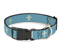Buckle-Down PC-W30634-M Fleur de lis - Cuello Redondo (Ancho de 2,54 cm, tamaño Mediano)