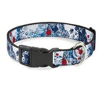 Buckle-Down PC-W30708-WM - Cuello de Clip (gótico, 3,8 cm, Ancho: 40,6-58,4 cm, tamaño Mediano)