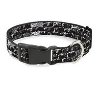Buckle-Down PC-W30716-S- Collar de plástico con Clip, Ladrillos de Puente, 2,5 cm de Ancho, Cuello pequeño, 22,86 cm
