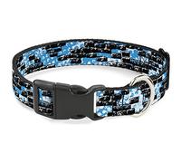 Buckle-Down PC-W30717-NS - Cuello Redondo de plástico con Pinza de sujeción, 1,27 cm de Ancho, 15,24 a 22,86 cm de Cuello, Talla pequeña