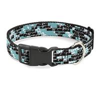 Buckle-Down PC-W30718-S- Collar de plástico con Clip, Ladrillos de Puente, 2,5 cm de Ancho, Cuello pequeño, 22,86 cm