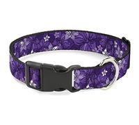 Buckle-Down PC-W30877-L - Collar de plástico con Clip, diseño de Hibisco, 2,5 cm de Ancho, Cuello Grande de 15-26 Pulgadas