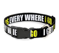 Buckle-Down PC-W30928-S- Collar de plástico con Clip, Cita de Haters, 2,5 cm de Ancho, Cuello pequeño