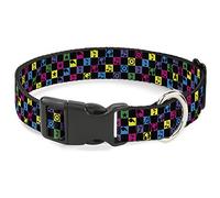 Buckle-Down PC-W31352-NM - Cuello Redondo de plástico con Cierre de Clip, 1,27 cm de Ancho, Cuello-Mediano