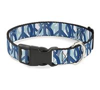 Buckle-Down PC-W31613-S- Collar de plástico con Clip, Color Azul Claro, 2,5 cm de Ancho, para Cuello de 23 a 38 cm