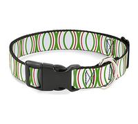 Buckle-Down PC-W31814-M - Collar de plástico con Clip, Anillos, 2,5 cm, Ancho, Cuello Mediano, 27,94 cm