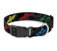 Buckle-Down PC-W31824-L - Cuello de plástico con Pinza, Patines de Rodillo, 2,5 cm, Ancho: 15-26 Pulgadas, Cuello Grande