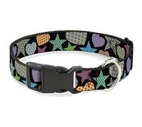 Buckle-Down PC-W31920-NM - Cuello de plástico con Pinza, diseño de Estrellas, 1,27 cm de Ancho, Cuello-Mediano