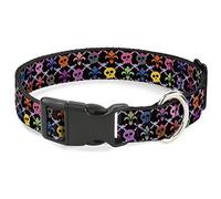 Buckle-Down PC-W31945-S- Cuello de plástico con Pinza, diseño de Calaveras, 2,5 cm de Ancho, Talla pequeña