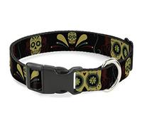 Buckle-Down PC-W31987-NS - Cuello de plástico con Pinza, diseño de Calaveras de azúcar, 1,27 cm de Ancho, 15,24 cm a 22,86 cm